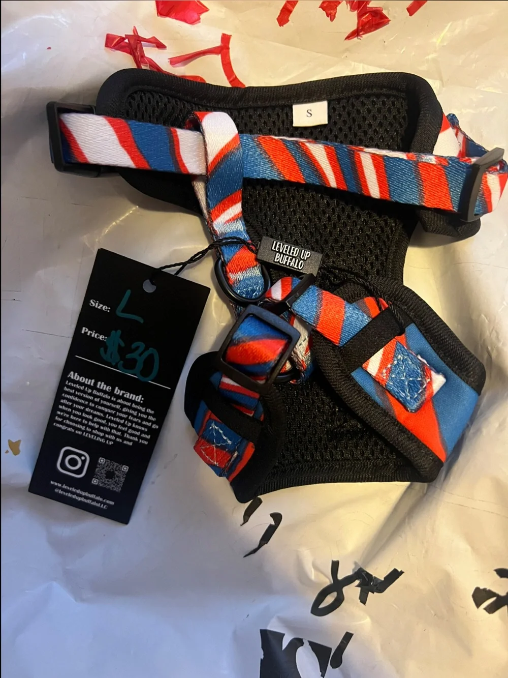 LU Leveled Up Buffalo Bills Zubaz Dog Harness